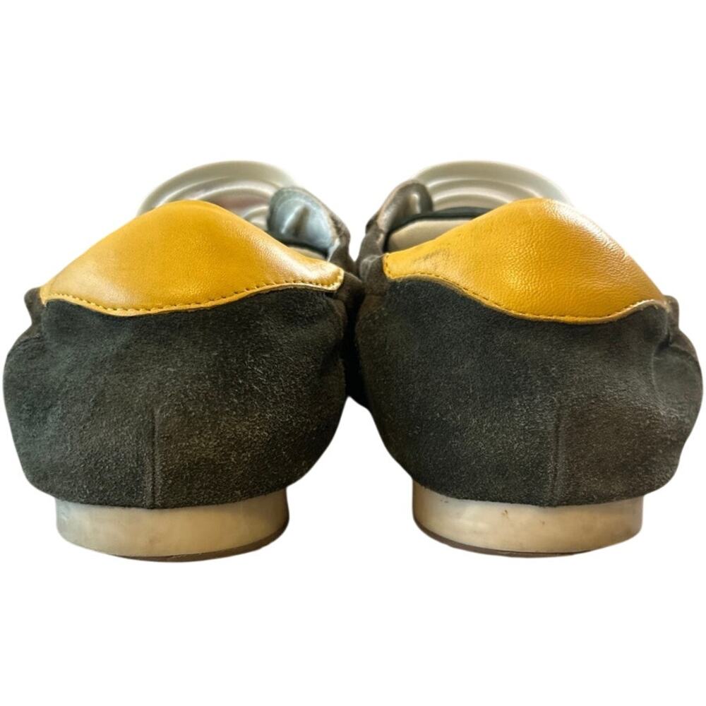 Tory Burch Retro Olive‎ Suede Trainers Sneakers Size 9 - Picture 4 of 9
